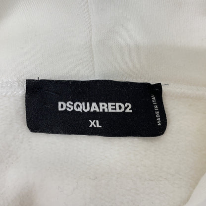 DSQUARED2 ディースクエアード 23年 S74GU0744 ホワイト ロゴ パーカー トップス