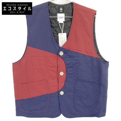 M2401006 NAVY x BURGUNDY B.P'S PANELED HUNTING VEST L Men's