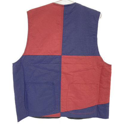 M2401006 NAVY x BURGUNDY B.P'S PANELED HUNTING VEST L Men's