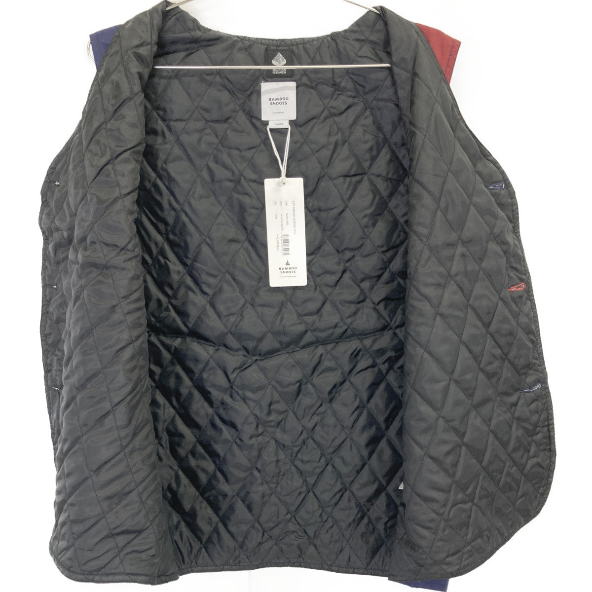 M2401006 NAVY x BURGUNDY B.P'S PANELED HUNTING VEST L Men's