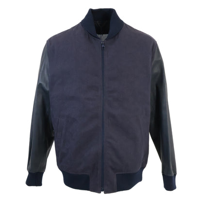 LOUIS VUITTON ルイヴィトン 【新品同様/国内正規】HLL08WD17 レザー×モノグラムデニム 切替ジップアップブルゾン/ ジャケット