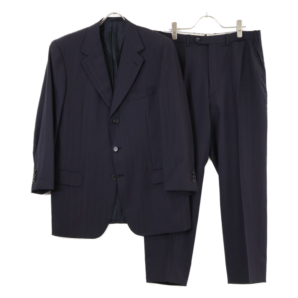 NOMENTANO Striped Wool 3-Button Single Suit Set-up *No size is indicated. Men's