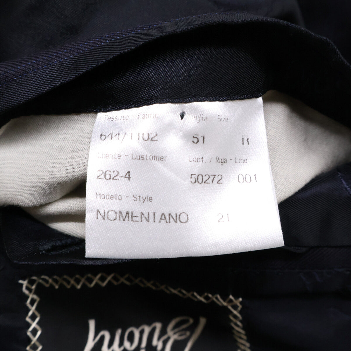 NOMENTANO Striped Wool 3-Button Single Suit Set-up *No size is indicated. Men's