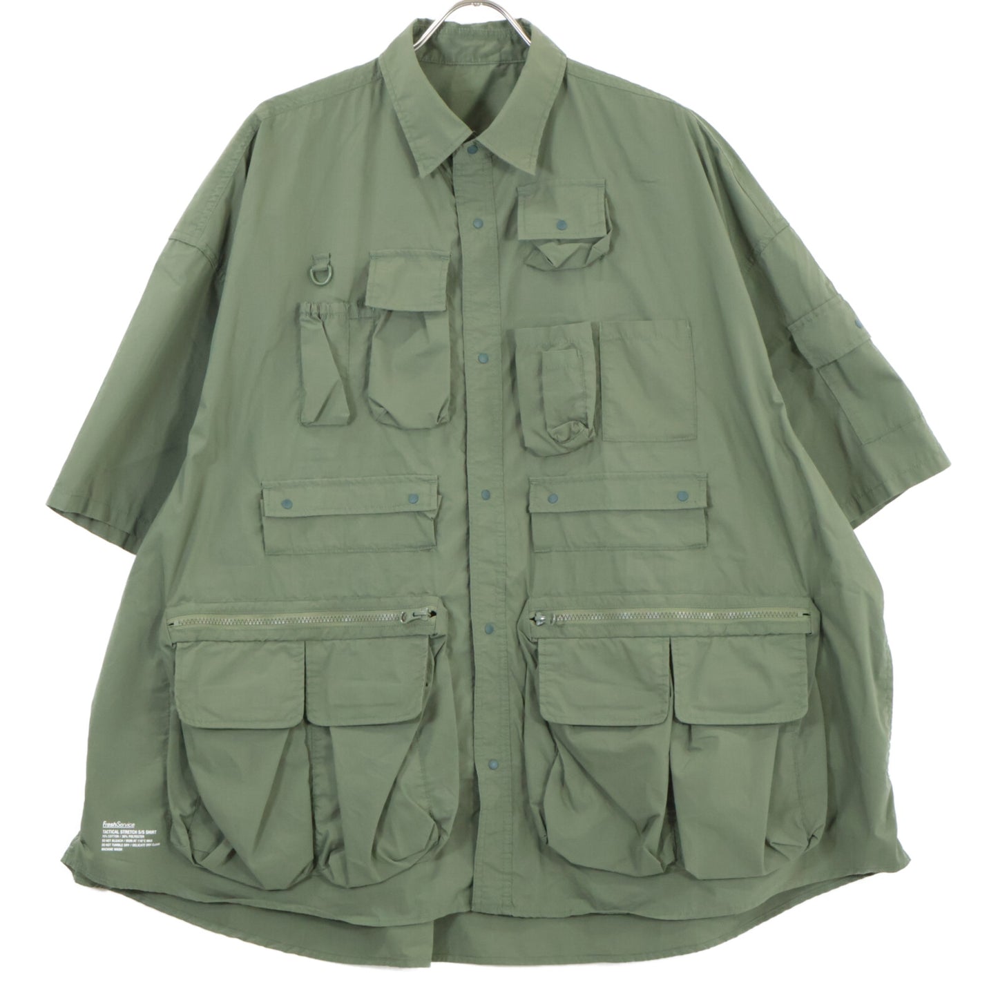 Freshservice フレッシュサービス FSW-22-SH_30 カーキ TACTICAL POCKET STRETCH S/S SHIRT トップス