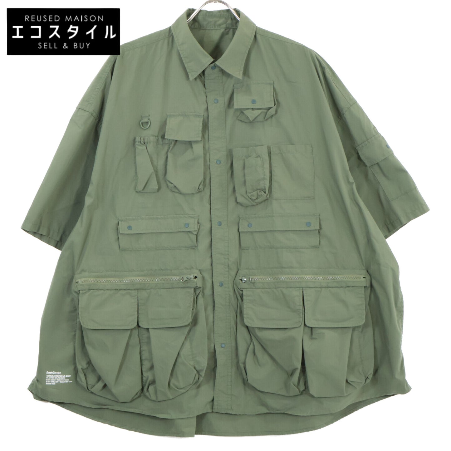 Freshservice フレッシュサービス FSW-22-SH_30 カーキ TACTICAL POCKET STRETCH S/S SHIRT トップス