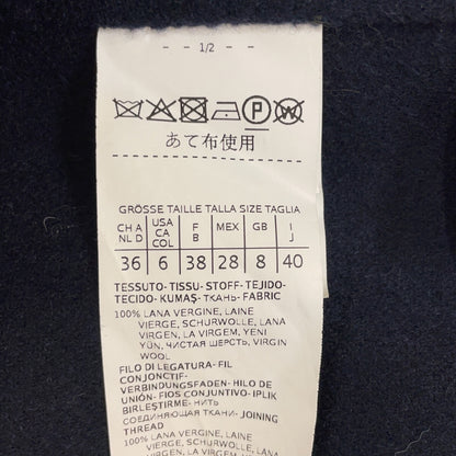 S MaxMara S Max Mara 【Cucito A Mano】海军蓝纯羊毛裹身大衣