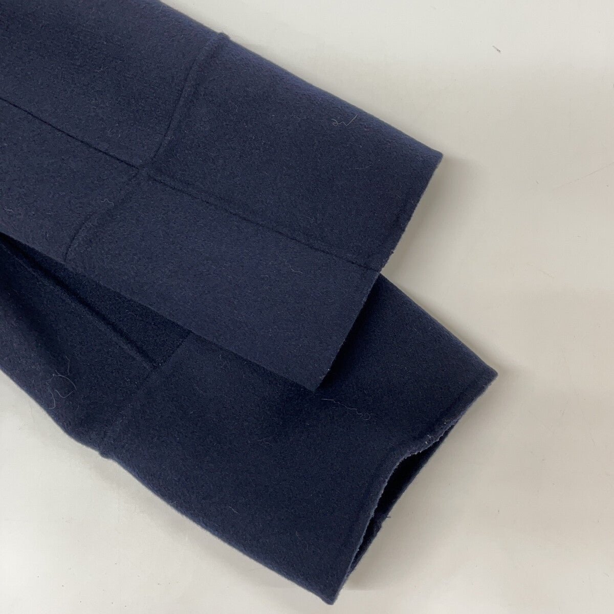 S MaxMara S Max Mara 【Cucito A Mano】海军蓝纯羊毛裹身大衣