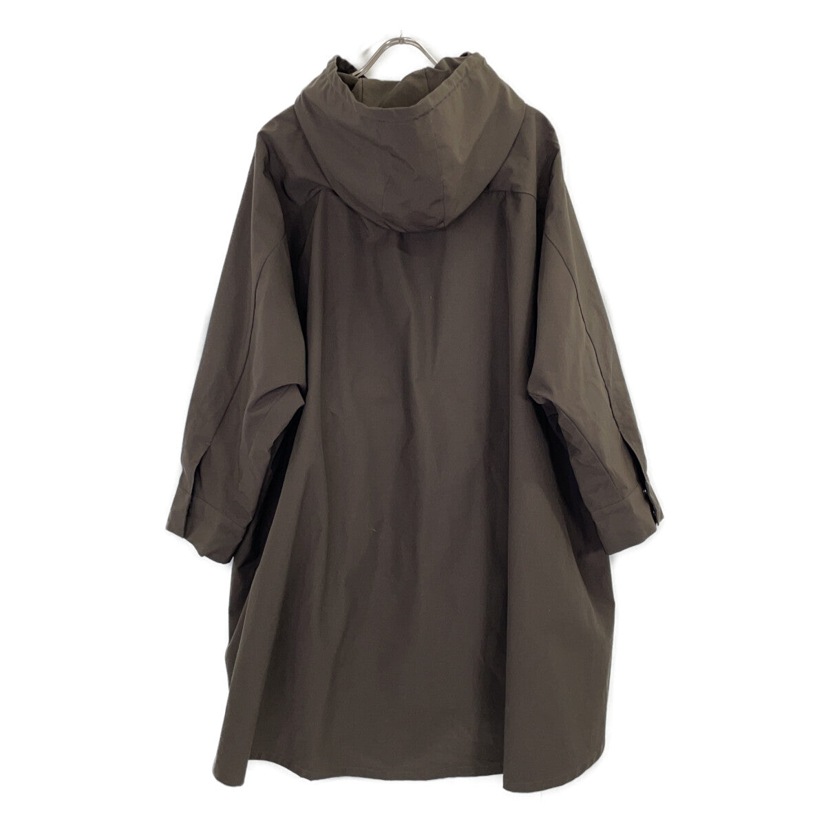 VACHEMENT VF-06-601 Khaki Recycled Shell Taffeta High-Low Coat