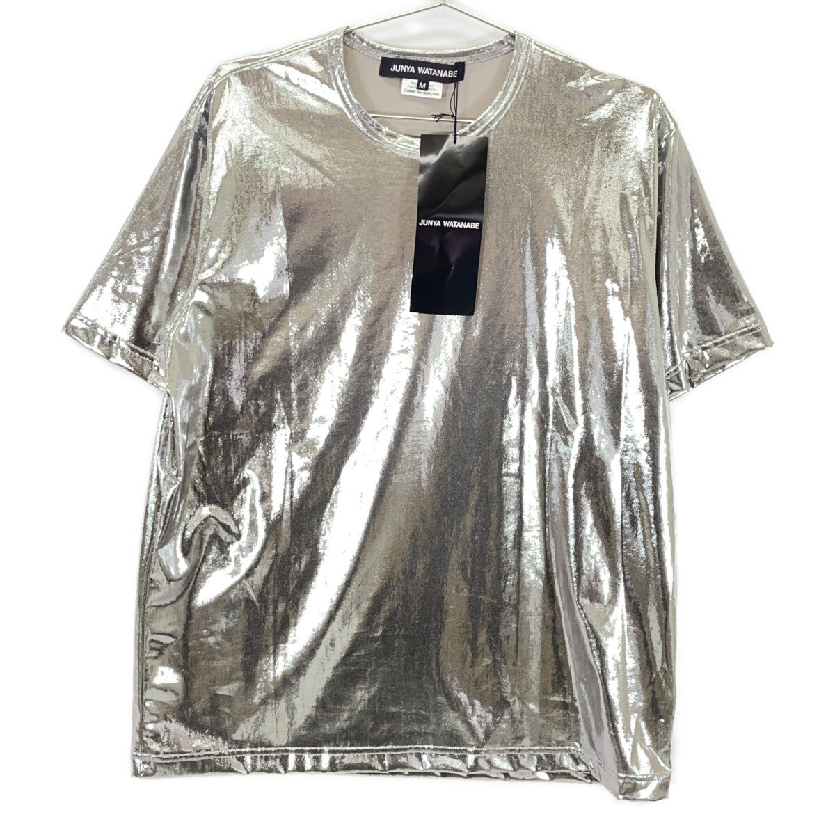 COMME des GARÇONS JUNYA WATANABE JO-T015 2024 Silver Metallic T-Shirt Top