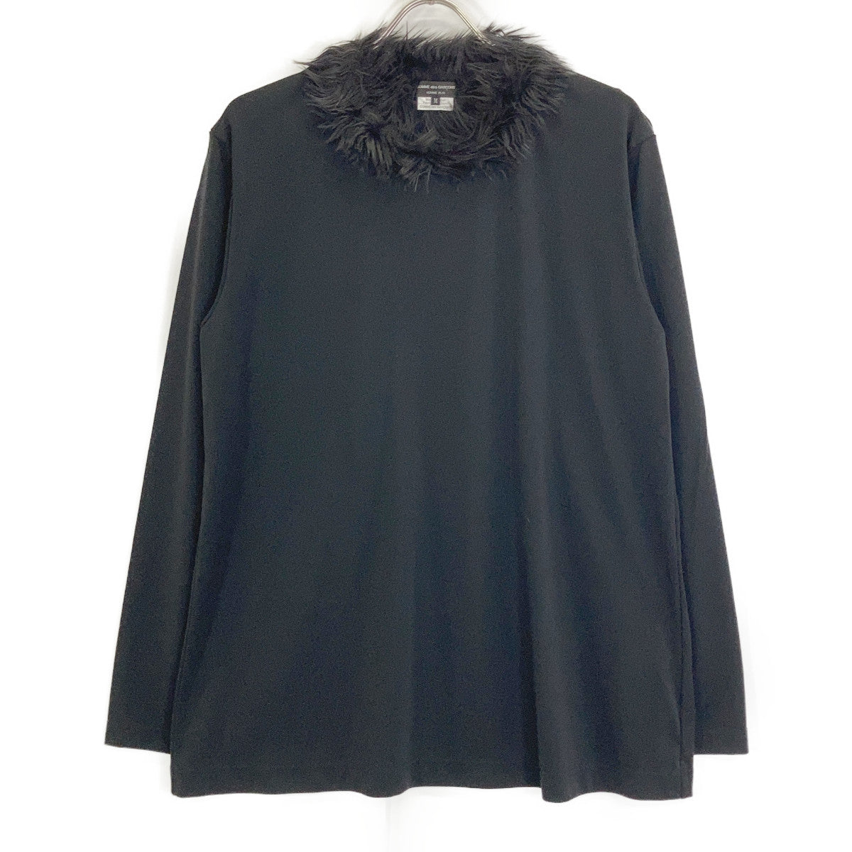 COMME des GARÇONS HOMME PLUS PL-T009 Black 2023 Fur Trim Long Cut-and-Sew Top