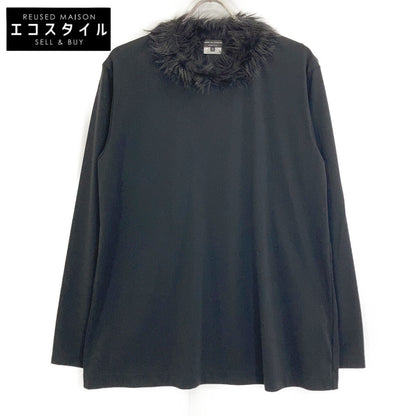 COMME des GARÇONS HOMME PLUS PL-T009 Black 2023 Fur Trim Long Cut-and-Sew Top