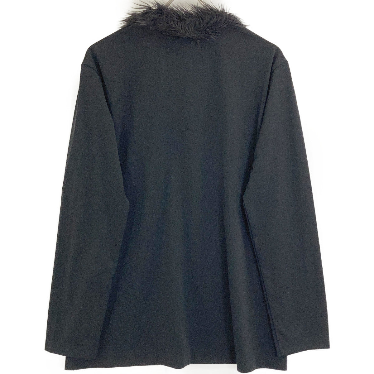 COMME des GARÇONS HOMME PLUS PL-T009 Black 2023 Fur Trim Long Cut-and-Sew Top