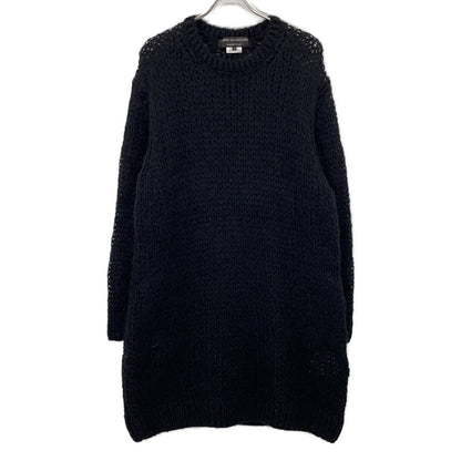 COMME des GARCONS HOMME PLUS 川久保玲 男士支线 黑色 超大版型 低针距 马海毛 长款针织上衣