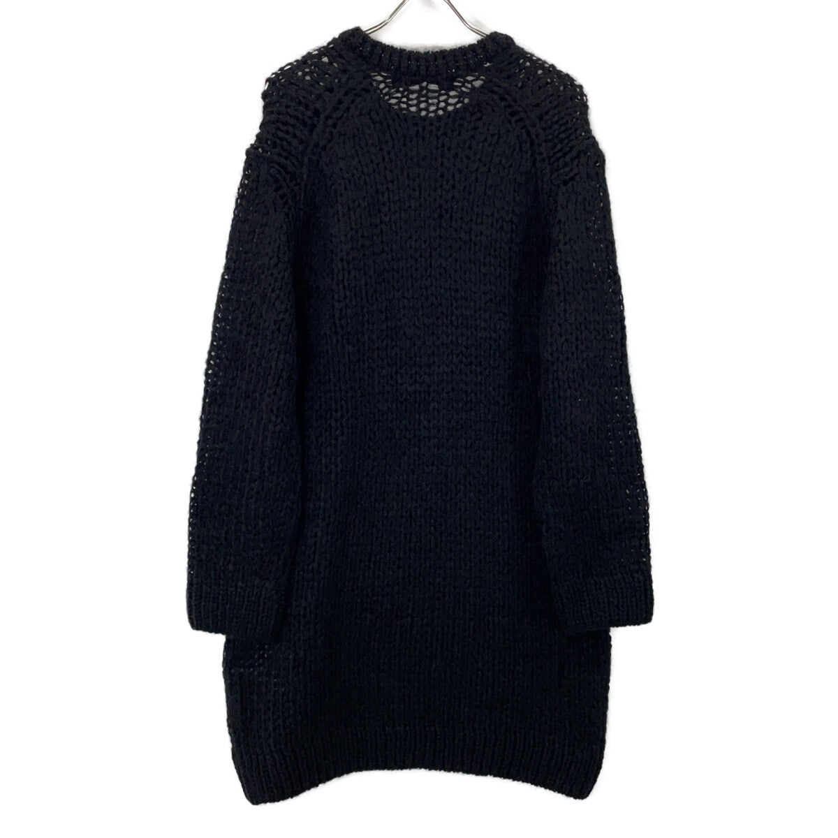 COMME des GARCONS HOMME PLUS 川久保玲 男士支线 黑色 超大版型 低针距 马海毛 长款针织上衣