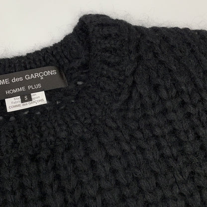 COMME des GARCONS HOMME PLUS 川久保玲 男士支线 黑色 超大版型 低针距 马海毛 长款针织上衣
