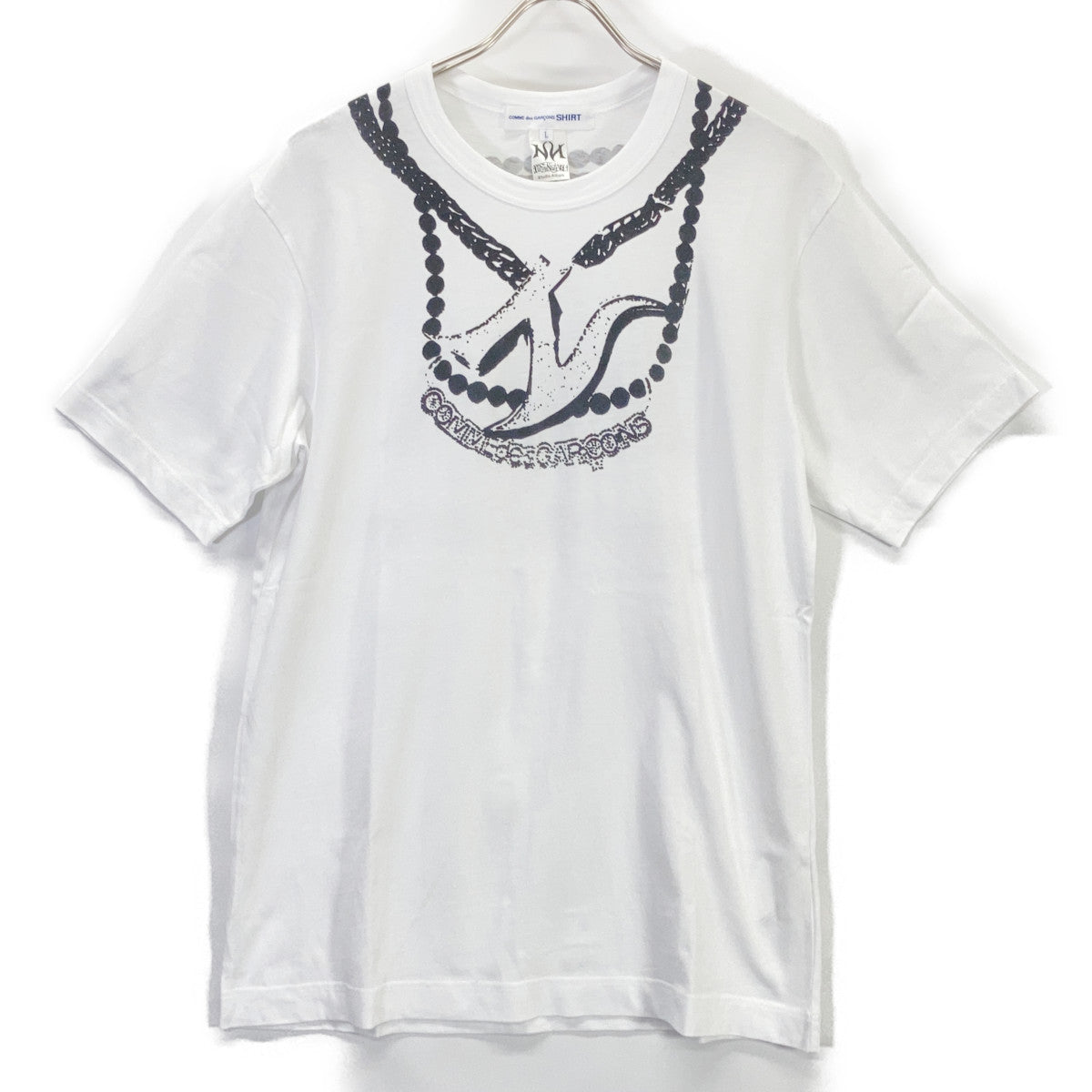 COMME des GARCONS SHIRT 川久保玲衬衫 ×ASAP Nast 黑白印花T恤 上衣