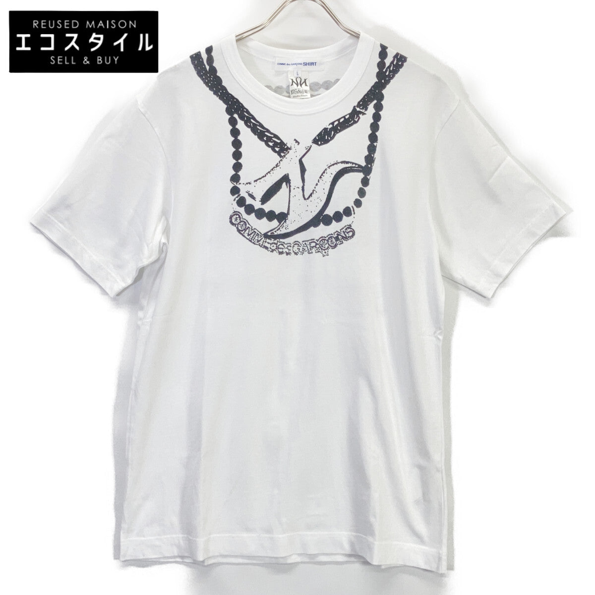 COMME des GARCONS SHIRT 川久保玲衬衫 ×ASAP Nast 黑白印花T恤 上衣