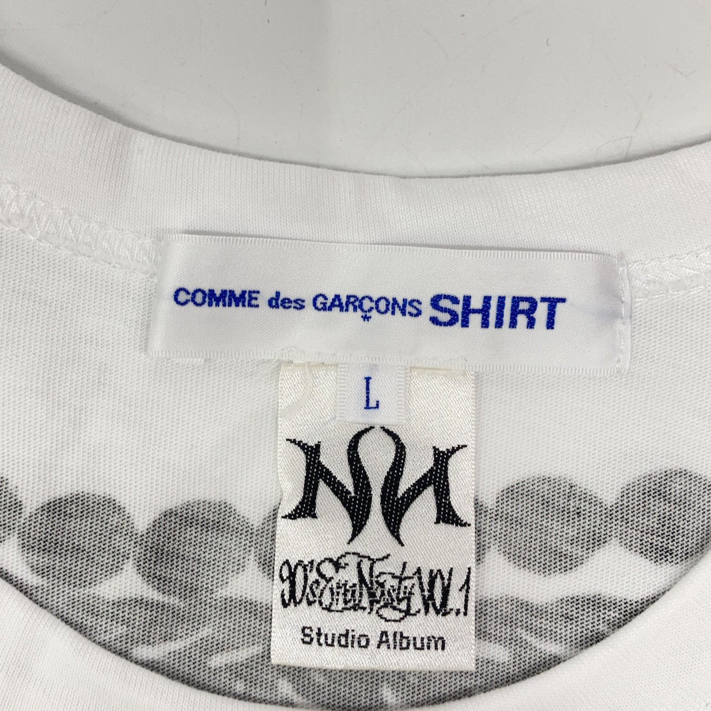 COMME des GARCONS SHIRT 川久保玲衬衫 ×ASAP Nast 黑白印花T恤 上衣