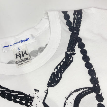 COMME des GARCONS SHIRT 川久保玲衬衫 ×ASAP Nast 黑白印花T恤 上衣