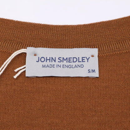 JOHN SMEDLEY 约翰斯梅德利 棕色 100%美利奴羊毛 高支针织衫 上衣