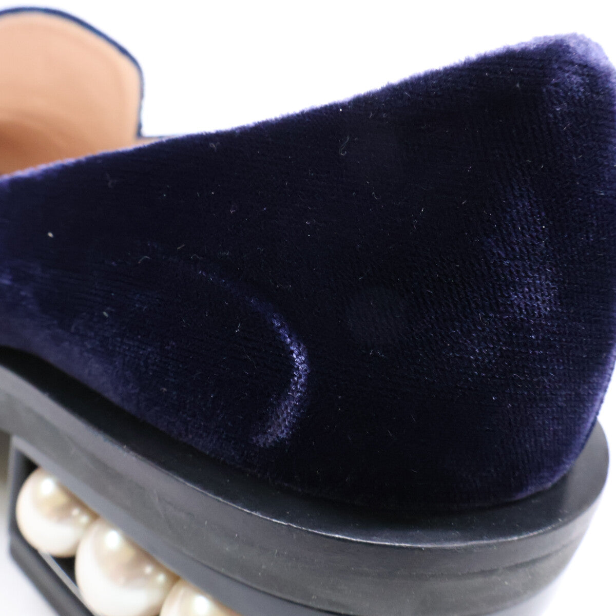 Nicholas Kirkwood ニコラスカークウッド 【美品】ベロア パールヒール ローファー シューズ