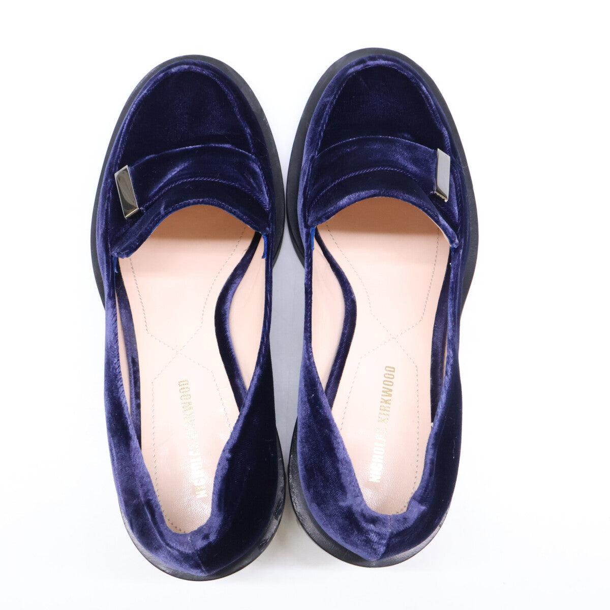 Nicholas Kirkwood ニコラスカークウッド 【美品】ベロア パールヒール ローファー シューズ