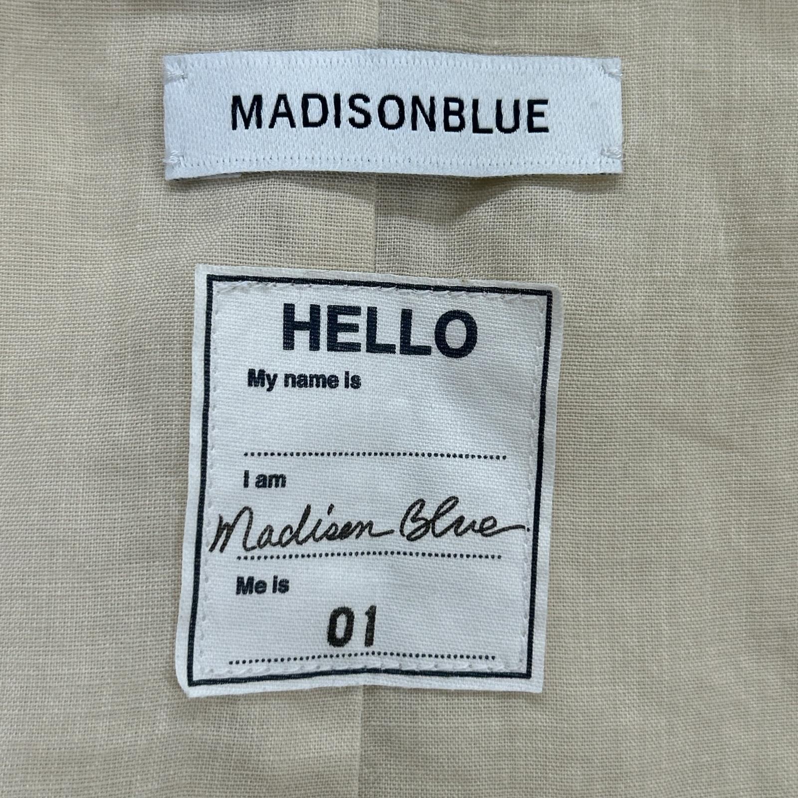 MADISON BLUE Ecru Ivory 100% Linen Vest