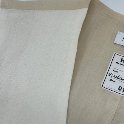 MADISON BLUE Ecru Ivory 100% Linen Vest