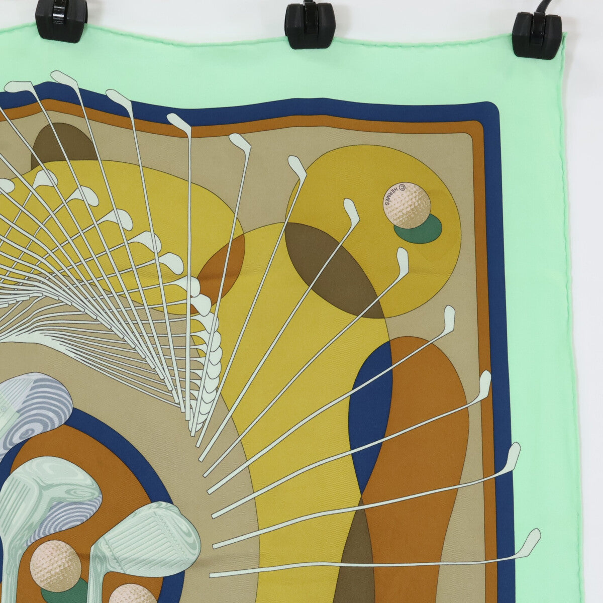 HERMES エルメス SWING ゴルフクラブ カレ70 シルク スカーフ
