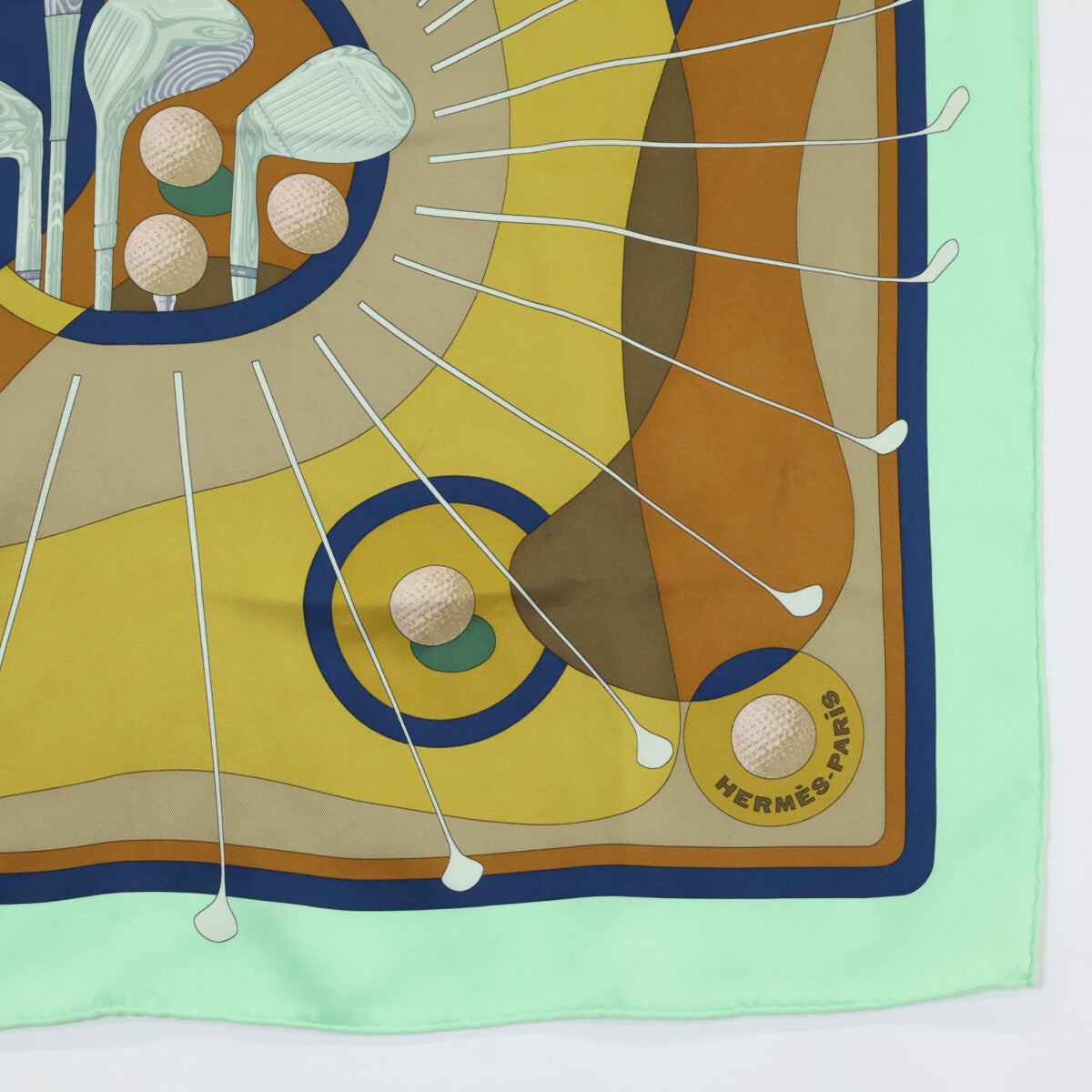 HERMES エルメス SWING ゴルフクラブ カレ70 シルク スカーフ