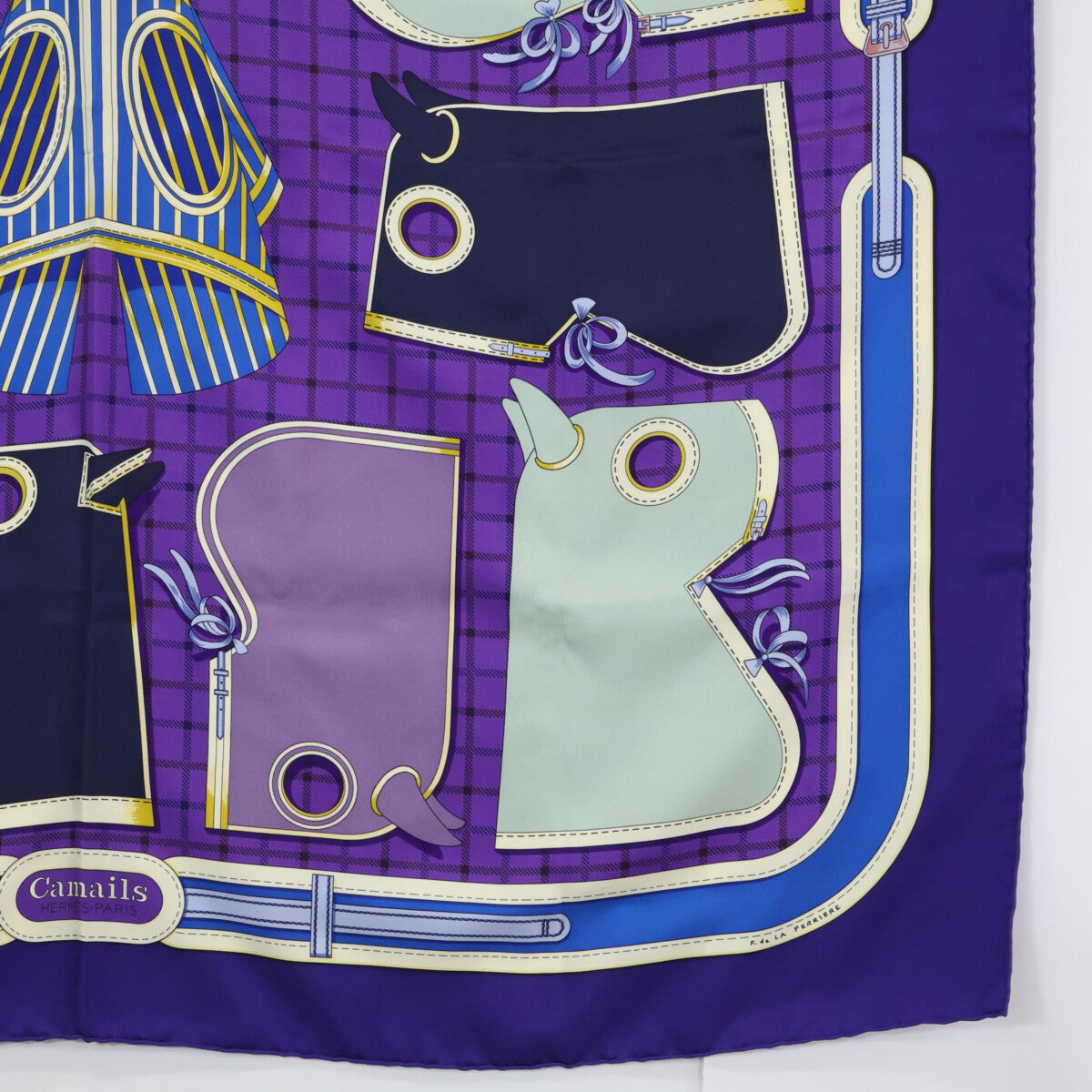 HERMES エルメス 【美品】Camails カマイユ カレ90 シルク スカーフ