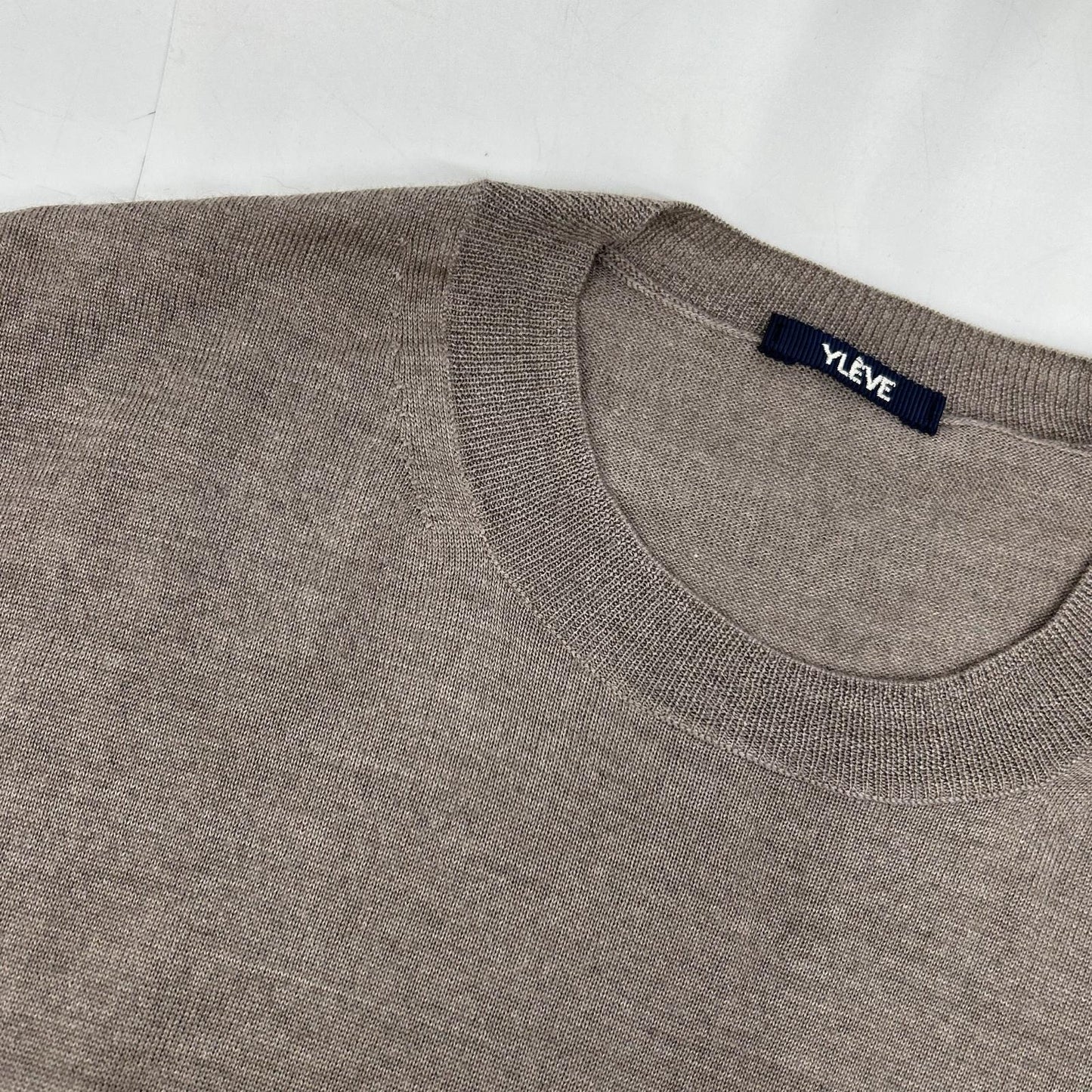 168-8260031 Greige Wool x Silk x Cashmere Pullover Knit Top F Women's
