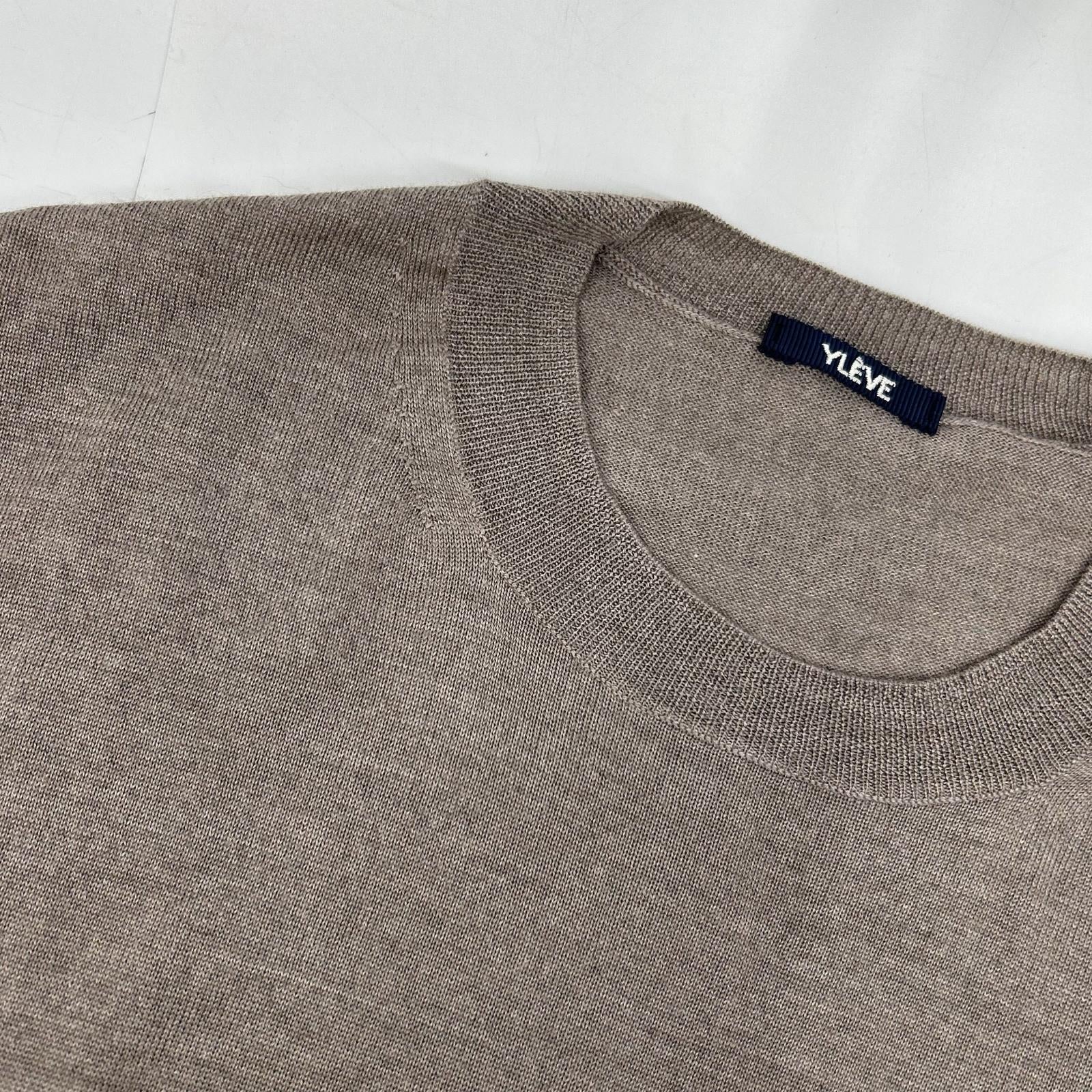 168-8260031 Greige Wool x Silk x Cashmere Pullover Knit Top F Women's
