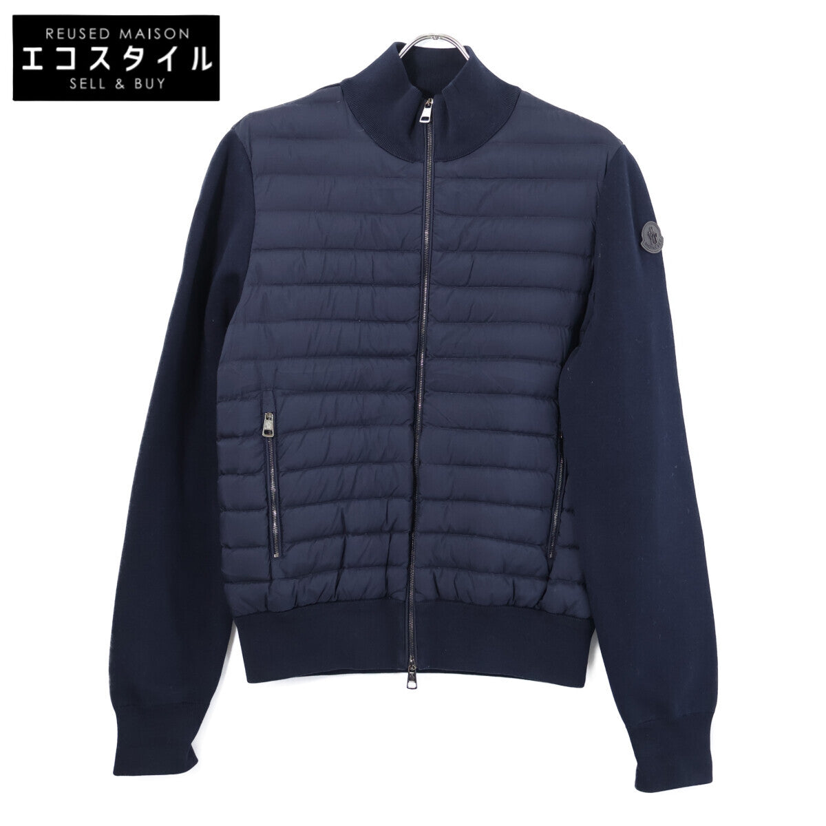 【美品】G10919B50600 CARDIGAN TRICOT 针织/羽绒拼接 拉链夹克 M 男士