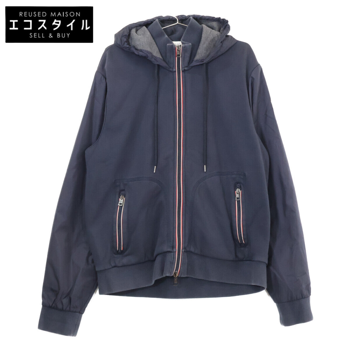 MONCLER モンクレール 320918403300 MAGLIA CARDIGAN コットン/ナイロン切替 ジップアップ フーディジャケット ジャケット