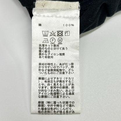 HERMES エルメス ブラック コットン H刺繍 半袖Tシャツ トップス