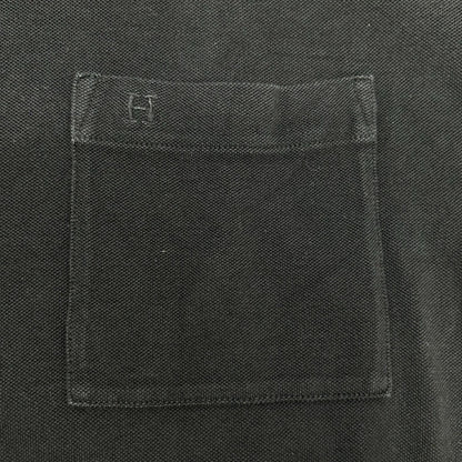 HERMES エルメス ブラック コットン H刺繍 半袖Tシャツ トップス