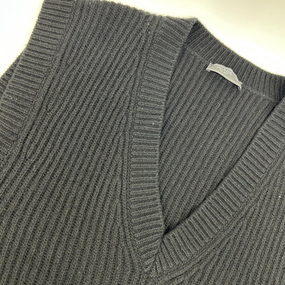 PRADA プラダ UMT409 21年製 ブラック ロゴニットベスト トップス