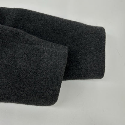 SANDRO Sandro gray wool chain-button fur coat coat