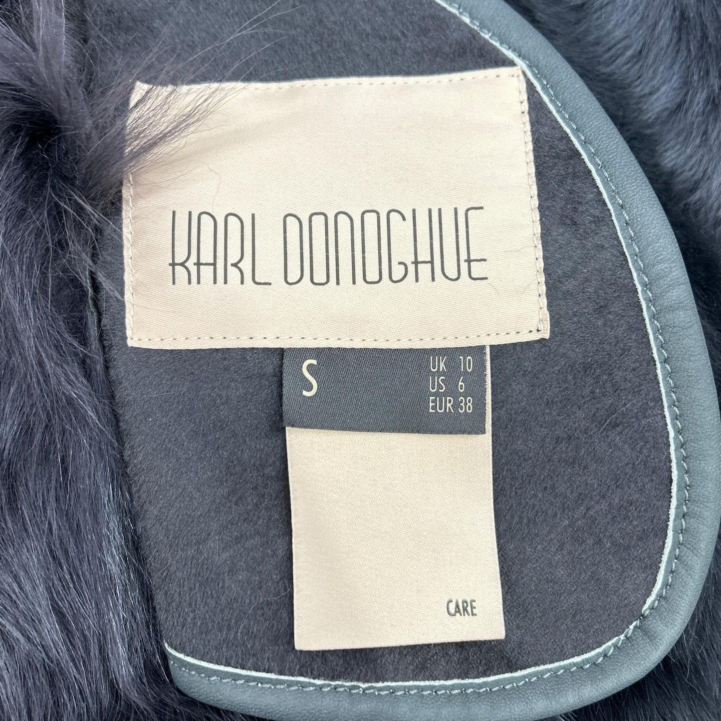 KARLDONOGHUE カールドノヒュー ダークグレー ラムスキン インナーファー ムートンコート コート