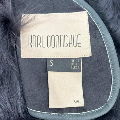 KARLDONOGHUE カールドノヒュー ダークグレー ラムスキン インナーファー ムートンコート コート