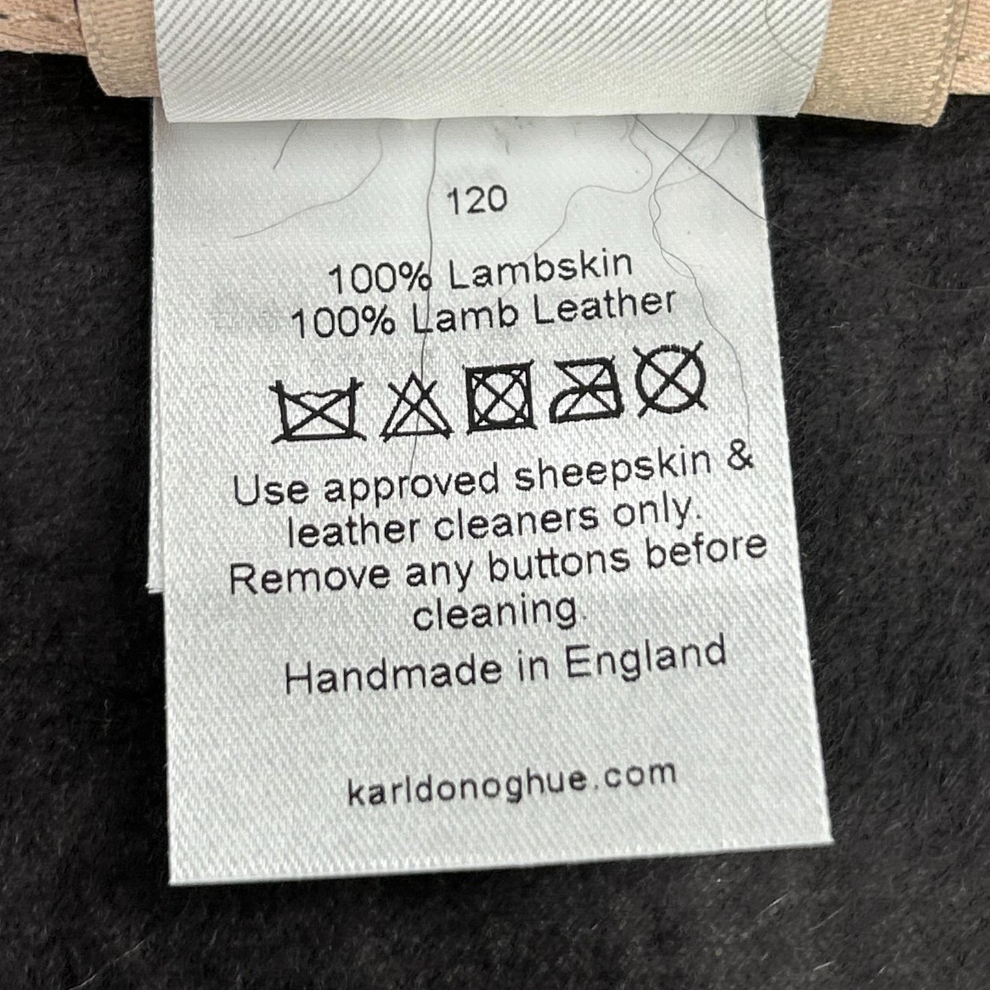 KARLDONOGHUE カールドノヒュー ダークグレー ラムスキン インナーファー ムートンコート コート