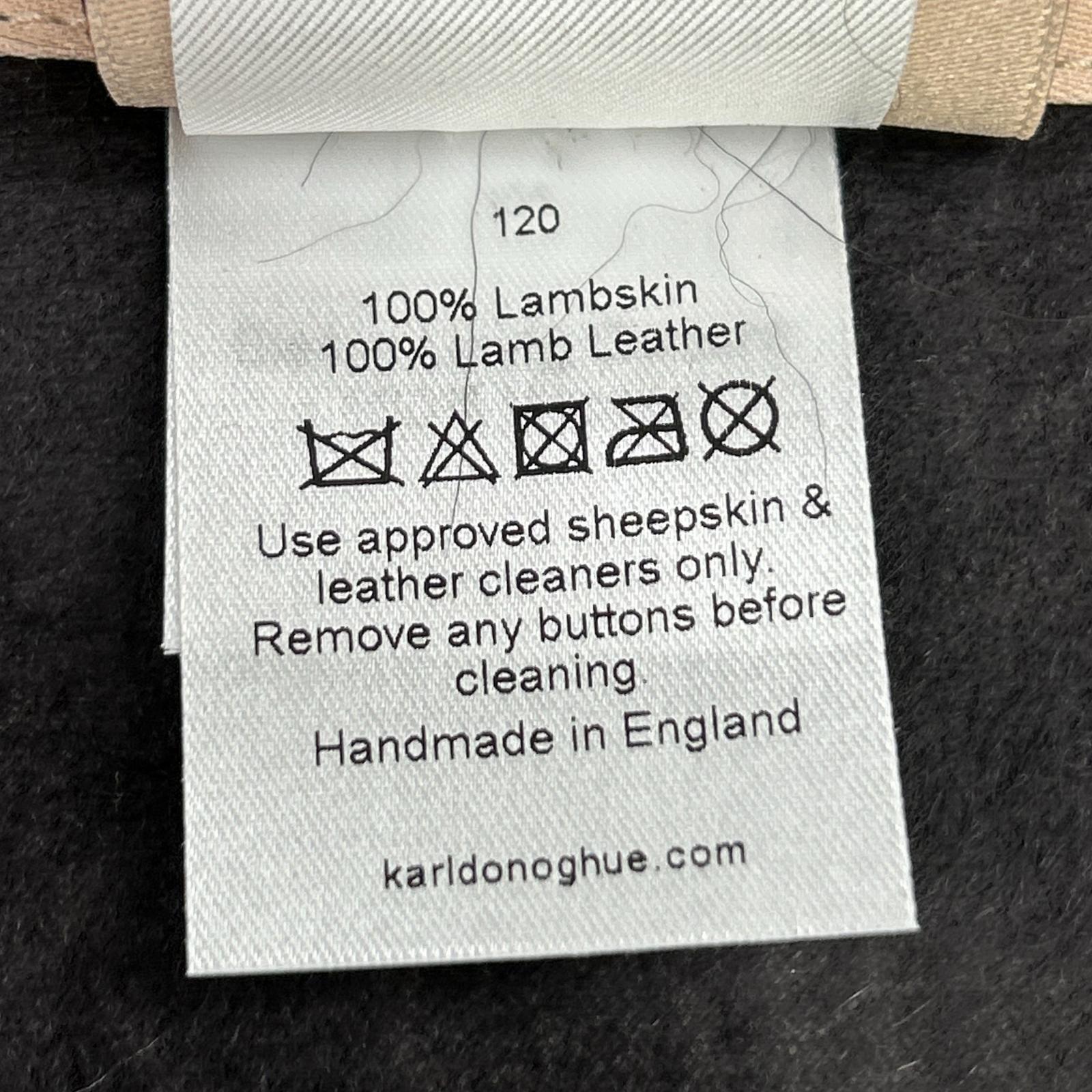 KARLDONOGHUE カールドノヒュー ダークグレー ラムスキン インナーファー ムートンコート コート