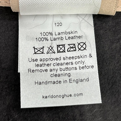 KARLDONOGHUE カールドノヒュー ダークグレー ラムスキン インナーファー ムートンコート コート