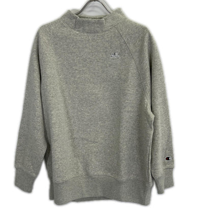 Champion チャンピオン 115484 グレー ワンポイントロゴ モックネック スウェット トップス