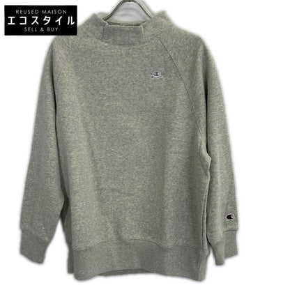 Champion チャンピオン 115484 グレー ワンポイントロゴ モックネック スウェット トップス