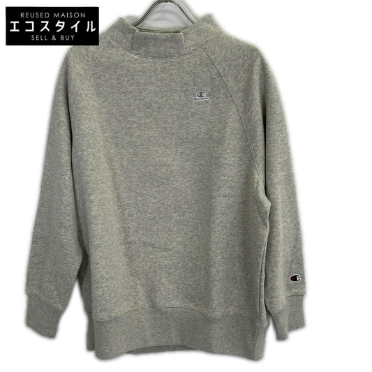 Champion チャンピオン 115484 グレー ワンポイントロゴ モックネック スウェット トップス