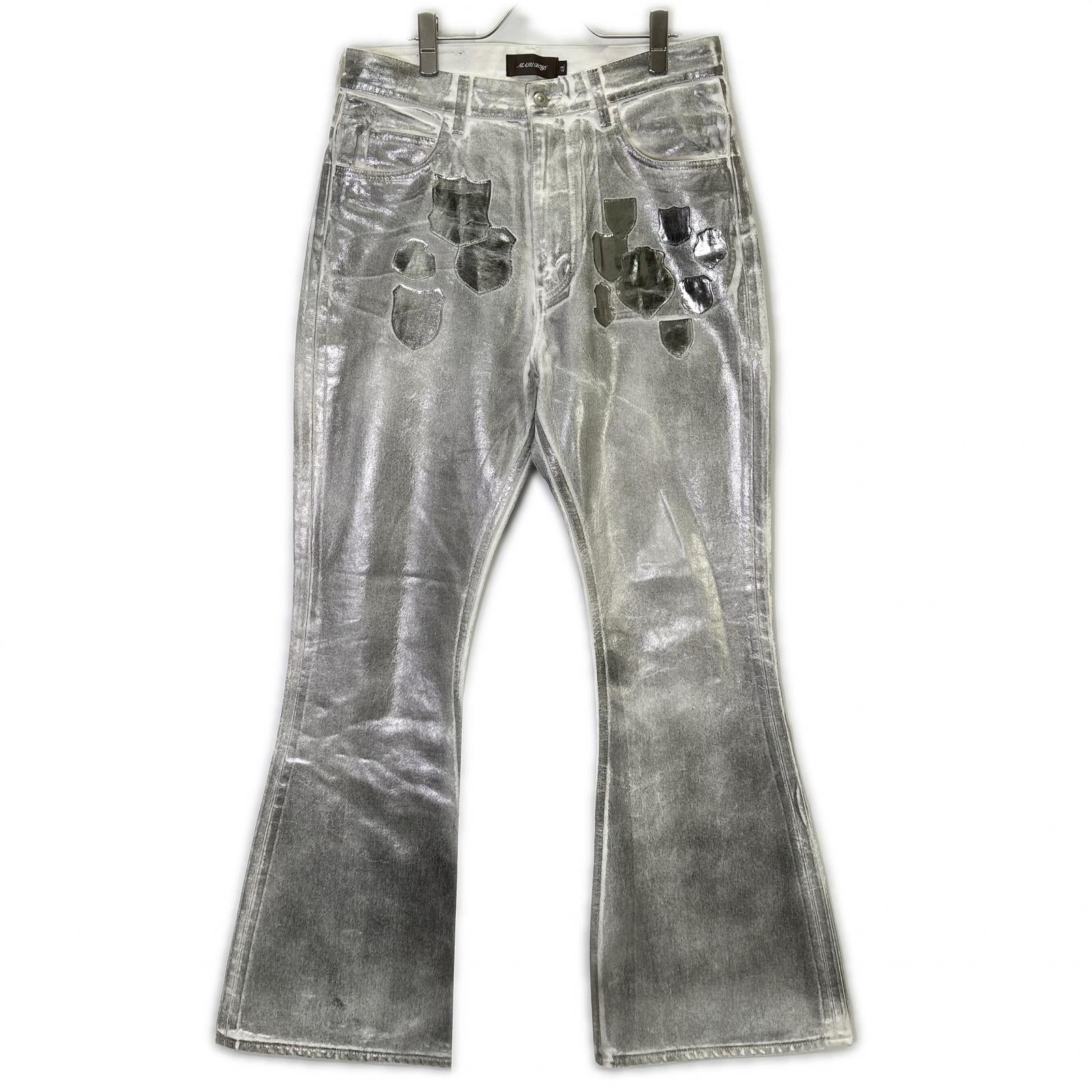 MASU エム エー エス ユー 【MASU BOYS】B25K6PT006 シルバー EMBLEM BELL-BUTTOM JEANS ボトムス