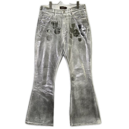 MASU エム エー エス ユー 【MASU BOYS】B25K6PT006 シルバー EMBLEM BELL-BUTTOM JEANS ボトムス