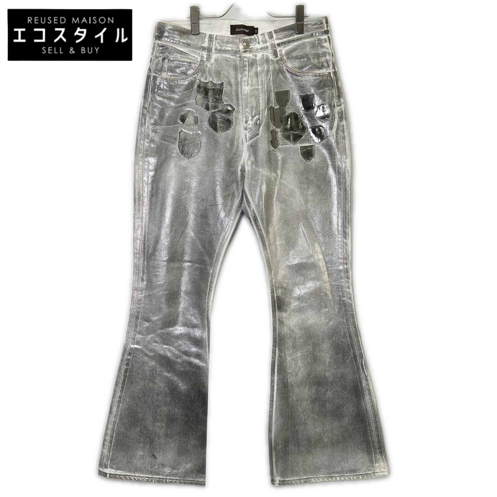 MASU エム エー エス ユー 【MASU BOYS】B25K6PT006 シルバー EMBLEM BELL-BUTTOM JEANS ボトムス